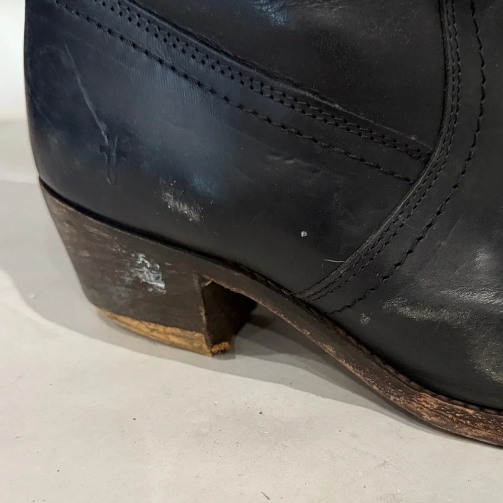 Frye Black Over the Knee Leather Boots